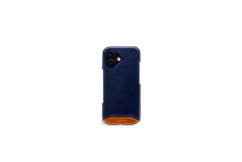 iPhone 17 經典系列-磁吸手機皮套-海軍藍 - 手機殼/手機套 - 真皮 藍色