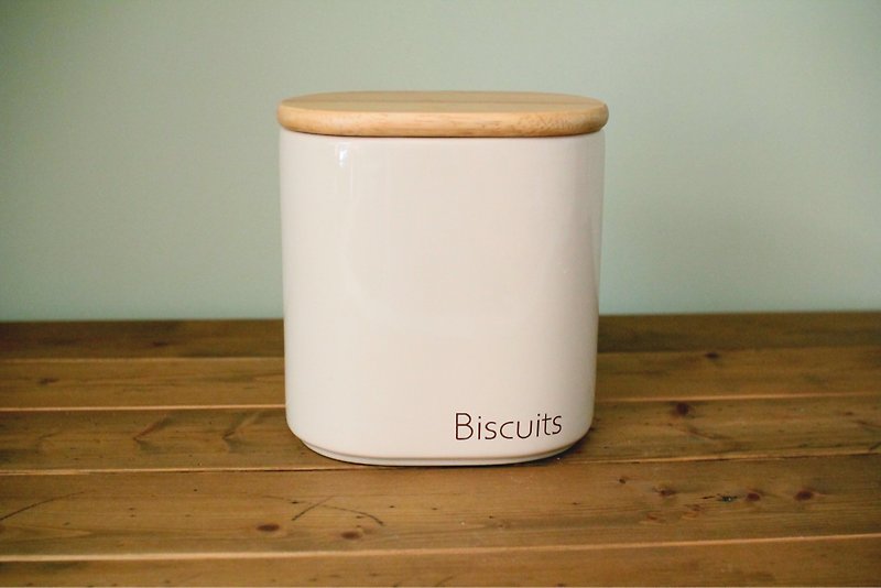 英國進口設計MODENA木蓋陶瓷置物罐 零食置物罐 密封罐 儲物罐 - 調味瓶/調味架 - 陶 