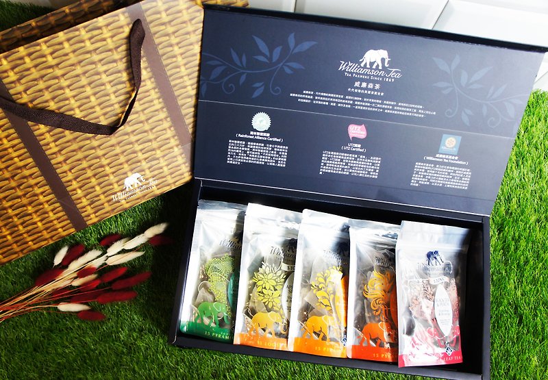 [Mother's Day Gift] Happy Time--Williamson Tea Stereo Tea Bag Gift Box - ชา - อาหารสด หลากหลายสี