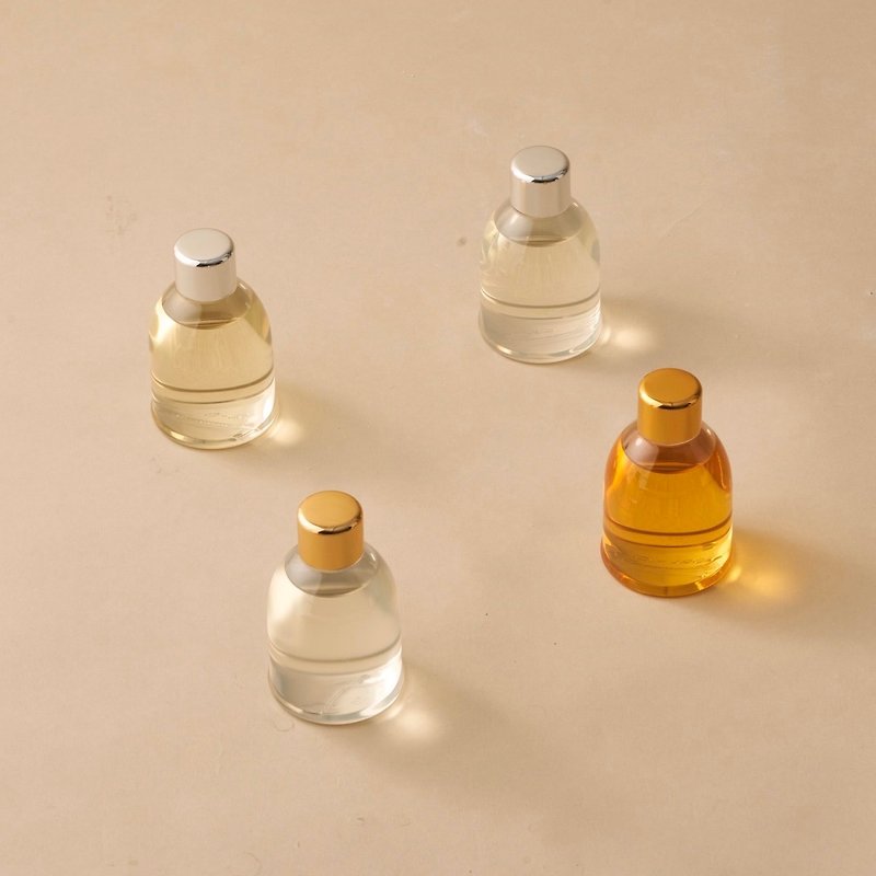 Home Tea Fragrance Diffuser Refill Bottle 125ML Four Fragrances - Fragrances - Other Materials White