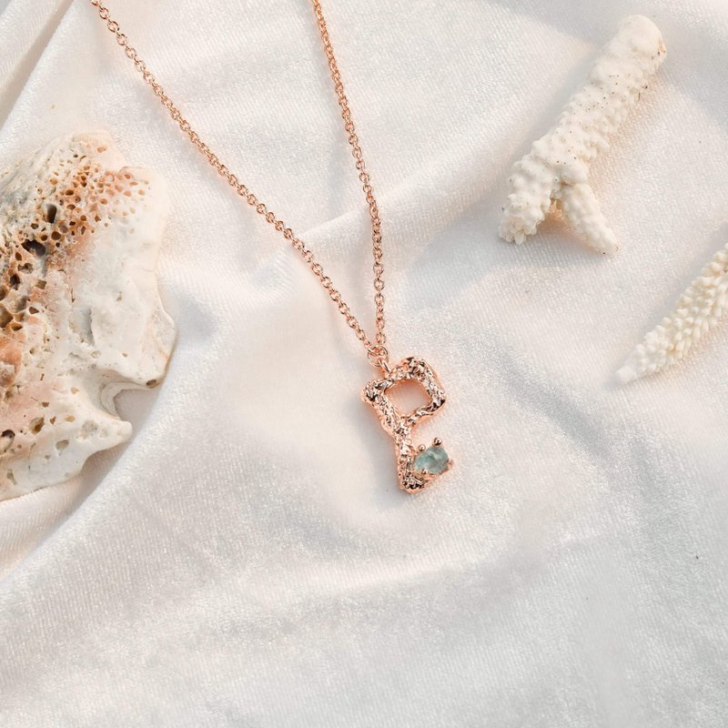 Alphabet pendant P letter - 項鍊 - 銅/黃銅 
