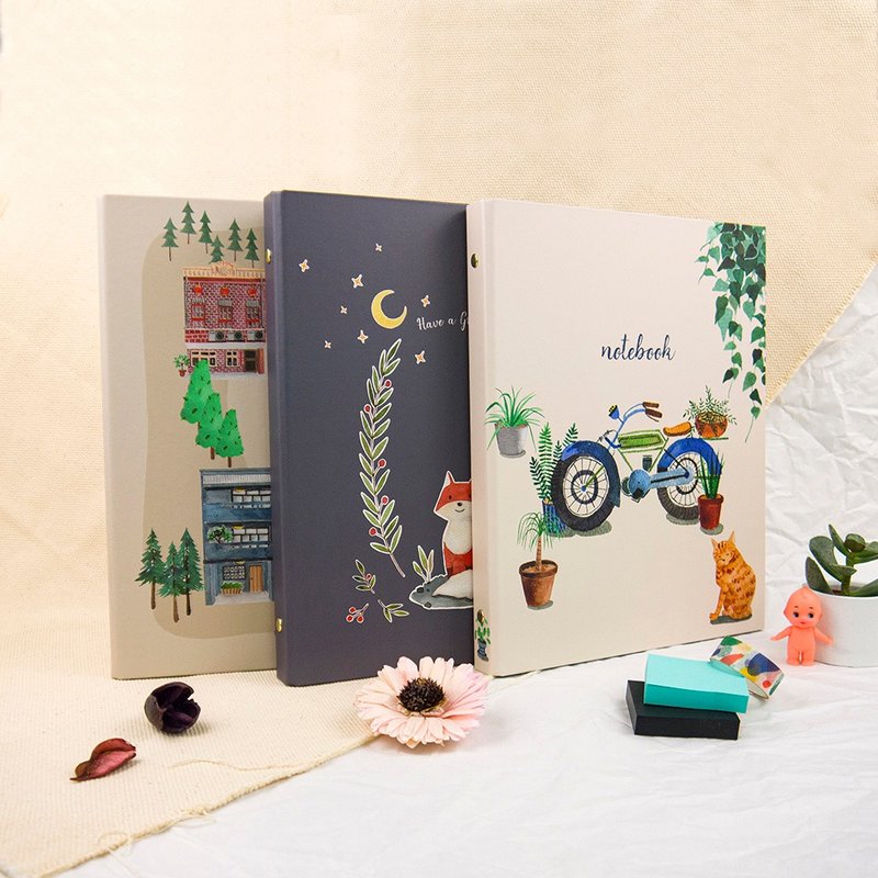 conifer綠的 柔伊插畫系列-16K插畫系列孔夾 -26孔孔夾 - 文件夾/資料夾 - 紙 多色