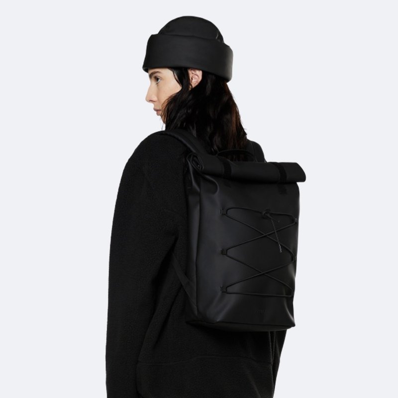 【丹麥 RAINS】Velcro Rolltop Backpack 防水維克羅捲蓋後背包 - 後背包/背包/書包 - 聚酯纖維 