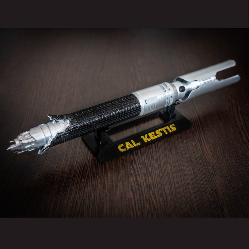 Cal Kestis Lightsaber - Jedi Fallen Order Lightsaber Hilt - 擺飾/家飾品 - 塑膠 銀色
