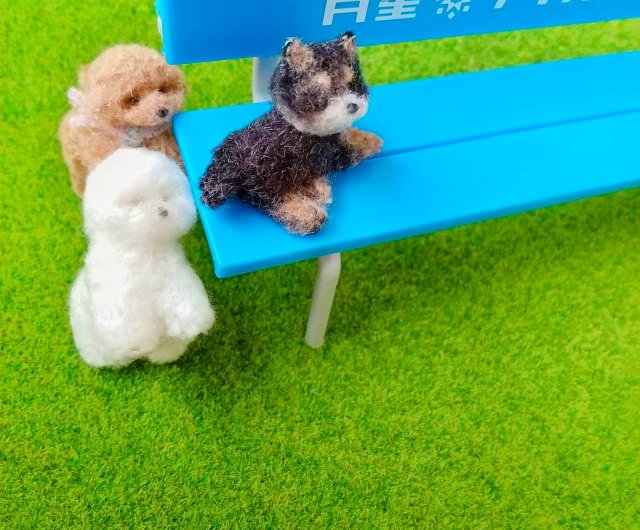 デパート 送料無料 約3.8cmモールアート黒柴犬1-littledogclub｜玩偶/公仔人氣榜 人形