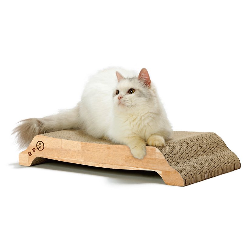 Cat scratching bed double-sided wood grain L version - อุปกรณ์แมว - กระดาษ 