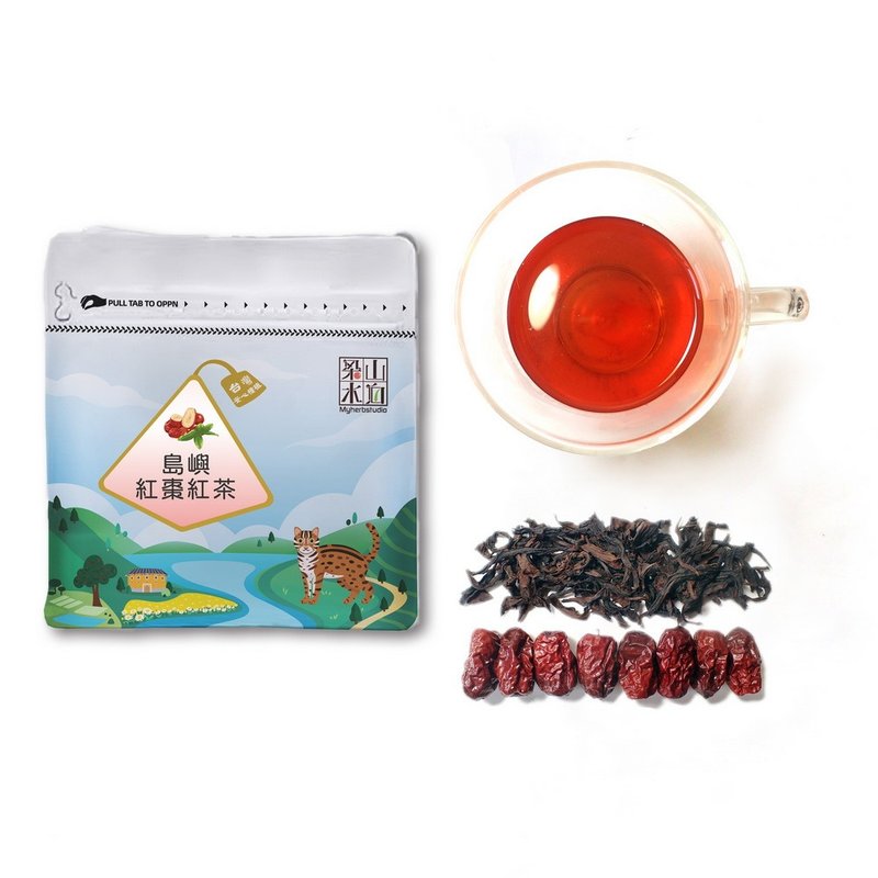 【島嶼紅棗紅茶】新竹百年茶廠蜜香紅茶+生產溯源紅棗 - 茶葉/茶包/水果茶 - 新鮮食材 紅色