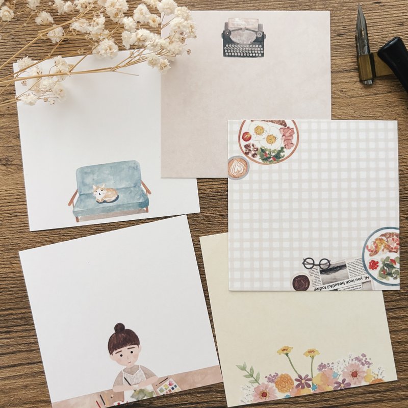 Favorite life/small card set (5 types, 25 items in total) - การ์ด/โปสการ์ด - กระดาษ 