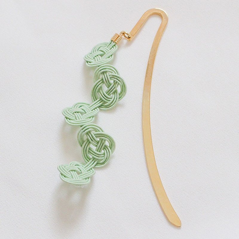 Read at your own pace Mizuhiki Bookmarker Mint green - Bookmarks - Paper Green