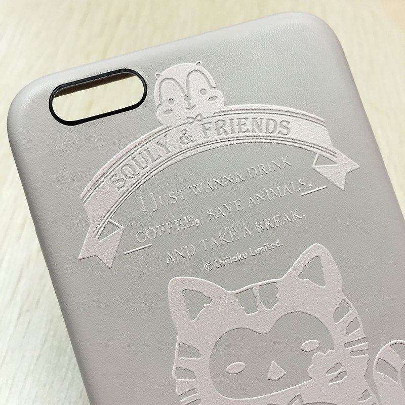 iPhone 6+/6s Plus PU Leather case (Pet) - E011SQE - เคส/ซองมือถือ - หนังแท้ สึชมพู