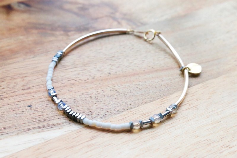 Strive 14k gold bracelet brass - Bracelets - Copper & Brass White