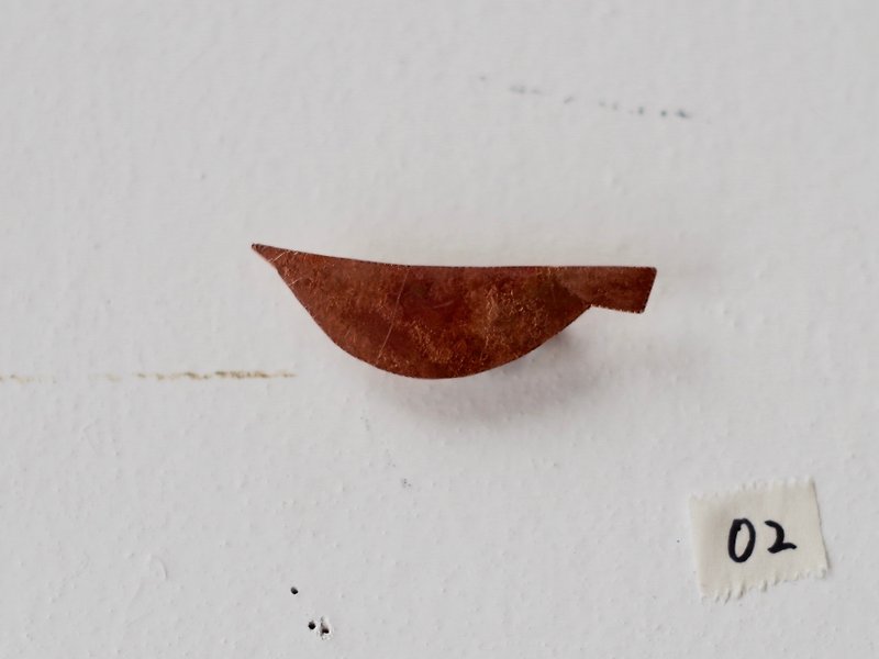 bird broach (burnet copper) 02 - เข็มกลัด - โลหะ สีทอง