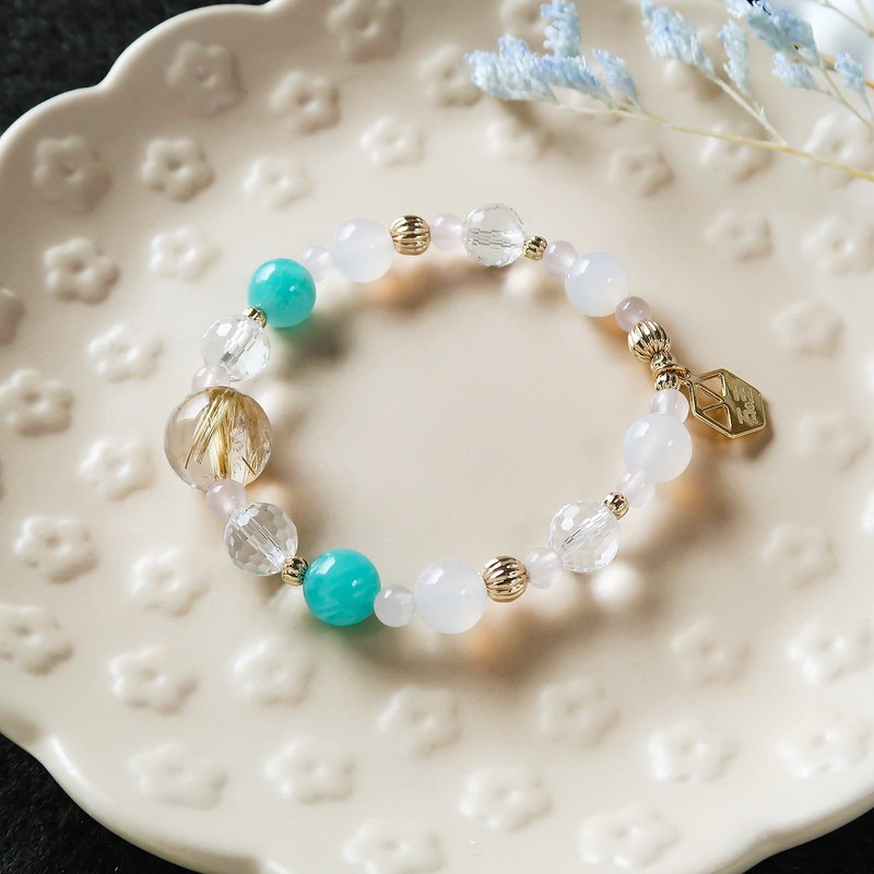 【獨家自訂】一千零一夜系列 | 水晶燈 鈦晶手鍊 - 手鍊/手環 - 水晶 金色