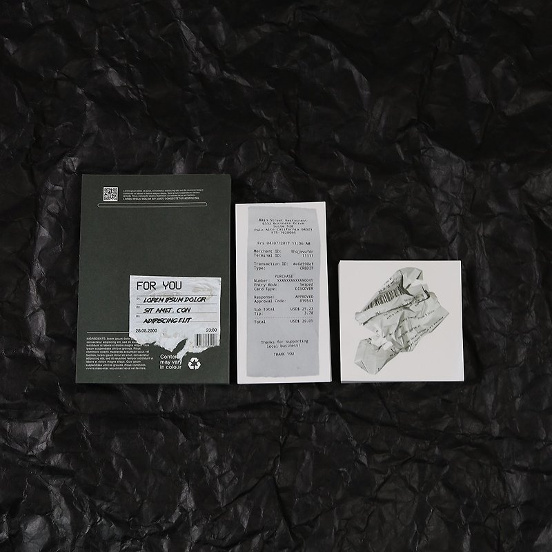 Memopad 3 piece set Notepads note paper memo - 便條紙/便利貼 - 紙 黑色