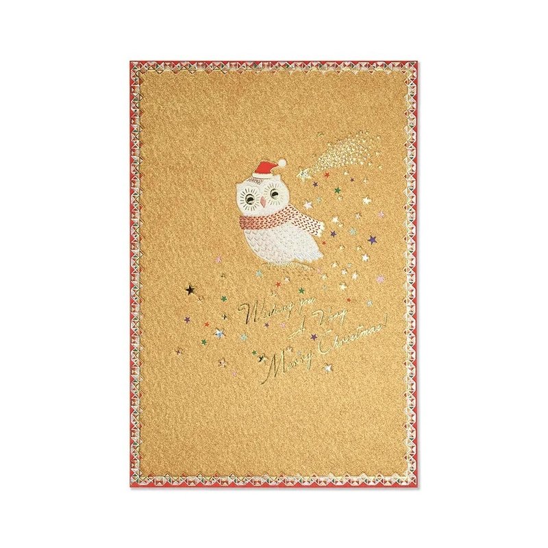 Postcard Christmas white owl - Cards & Postcards - Paper 