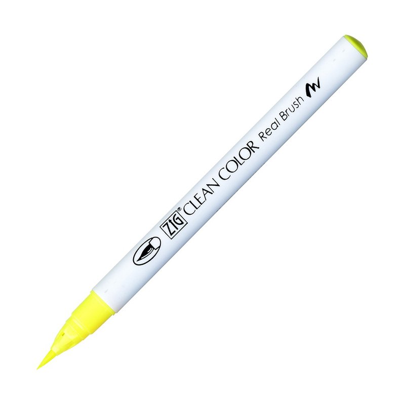 【Kuretake 日本吳竹】ZIG 彩繪毛筆 Fluorescent Yellow - 其他書寫用具 - 塑膠 黃色
