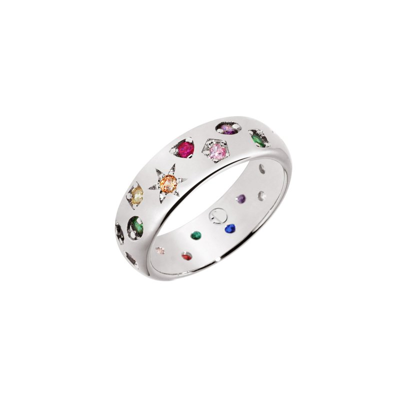 Cosmic Multi Stars Ring - General Rings - Other Metals Silver