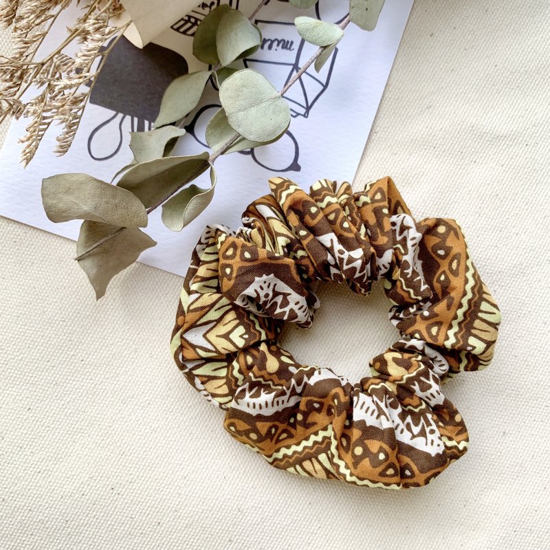 吉普賽跳舞 - 甜甜圈髮圈 | 海柏手作 - 髮夾/髮圈 - 棉．麻 咖啡色