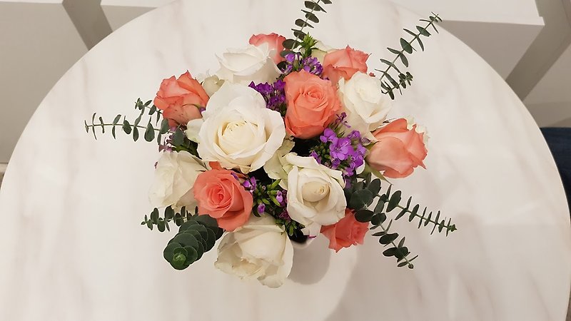 婚禮桌花M-新鮮花禮、不凋花乾燥花禮  可依節慶或需要風格客製 - 植栽/盆栽 - 植物．花 粉紅色