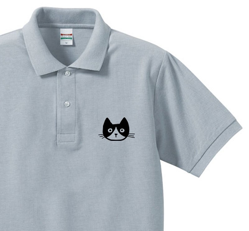 1 point EVERYONE IS DIFFERENT AND THAT'S OK -Cat Series- Polo shirt [Made to order] - Women's Tops - Cotton & Hemp Gray