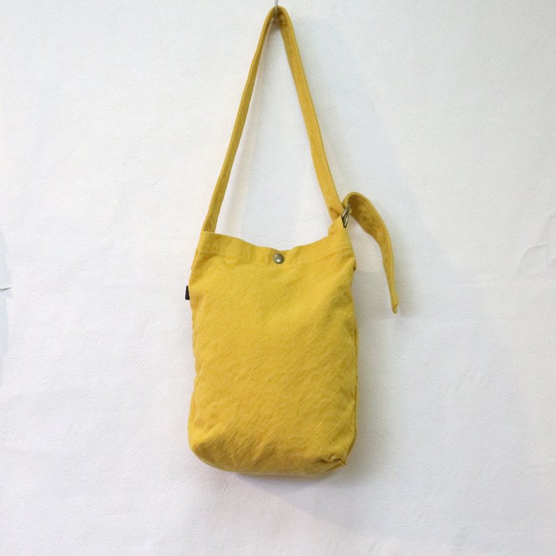 Double ring bag [2024 spring/summer limited color Enishida] (VC-20) - Messenger Bags & Sling Bags - Cotton & Hemp Yellow