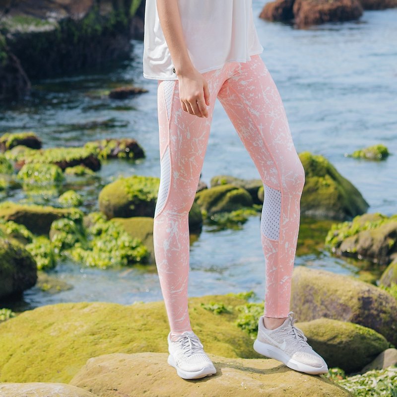 [MACACA] Starry Night Hip Bone Strict Cropped Pants - AQE7133 Pink - Women's Sportswear Bottoms - Nylon Pink