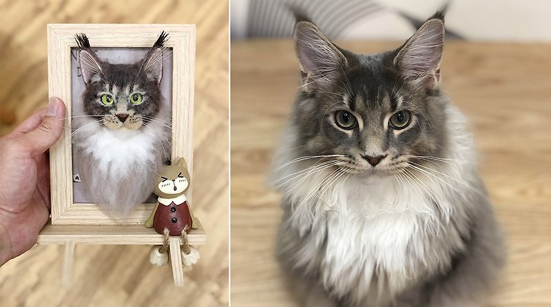 Customized pet cats and dogs like truth frame dolls - ของวางตกแต่ง - ขนแกะ 