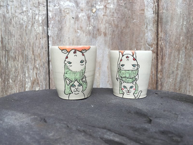Mr. Song Sake Cup【Mow Man】 - Teapots & Teacups - Pottery Green