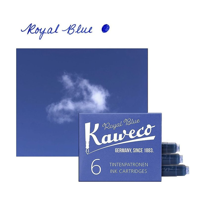 German KAWECO European Standard Card Water Card Ink Tube Deep Sapphire Blue - น้ำหมึก - สี สีน้ำเงิน