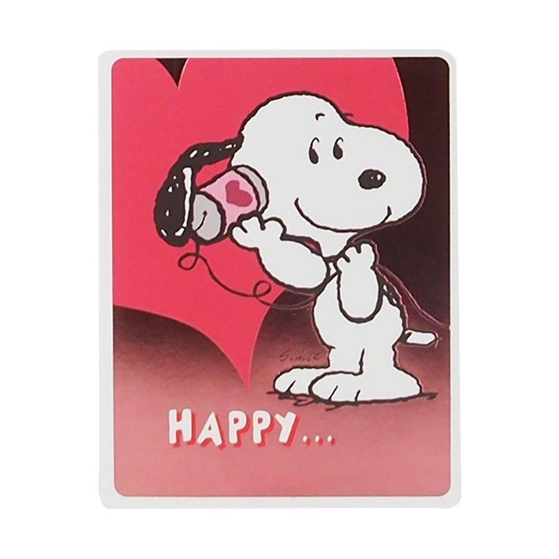 [ - ポップアップカード甘いホールマーク・ピーナッツスヌーピー]永遠に一緒に幸せなスヌーピー - カード・はがき - 紙 レッド