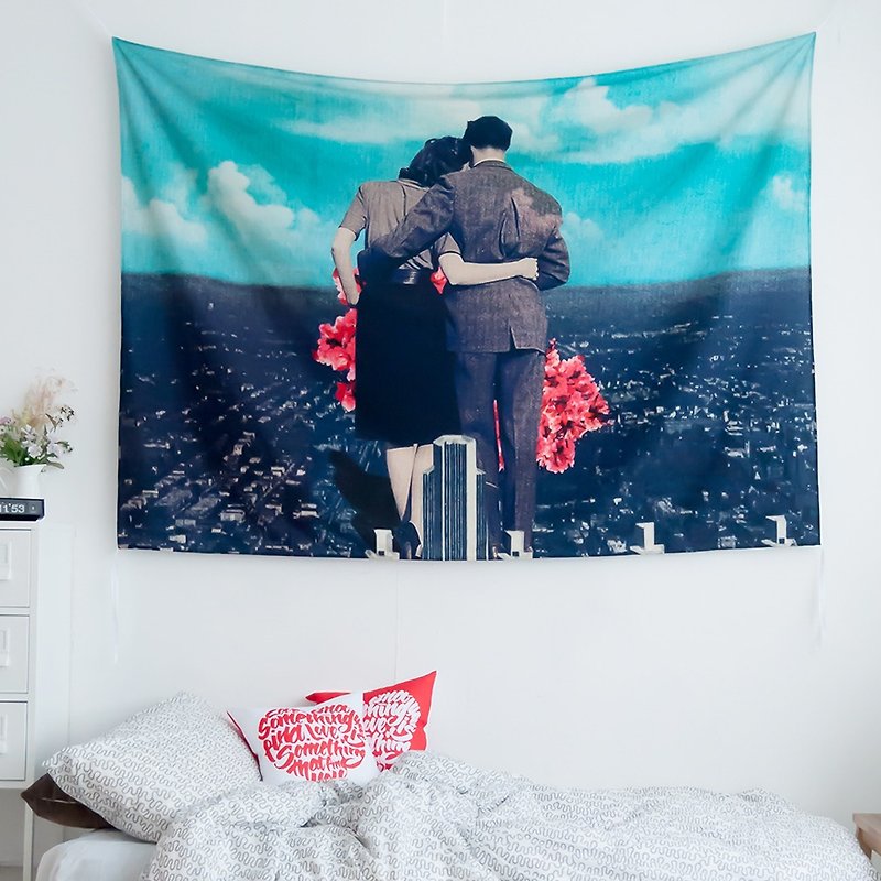 Together-壁幔 Wall Tapestry-牆壁裝飾 房間裝飾 掛布 情侶禮物 - 掛牆畫/海報 - 聚酯纖維 多色