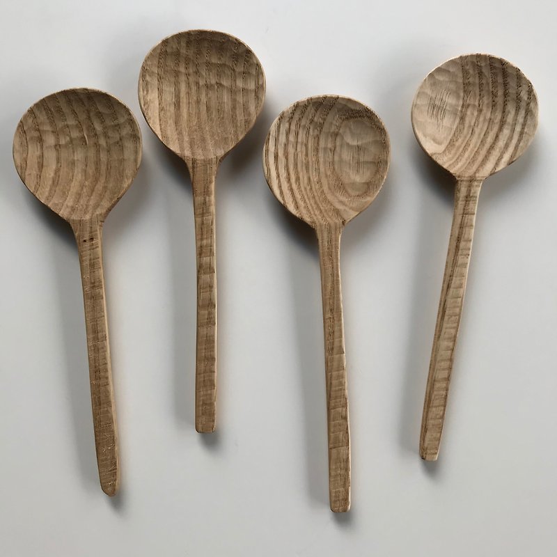 クリの木のサーバースプーン - 刀/叉/湯匙/餐具組 - 木頭 咖啡色