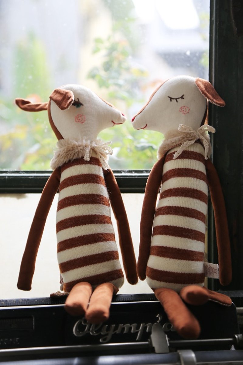Maileg striped pajamas little Bambi - ตุ๊กตา - ผ้าฝ้าย/ผ้าลินิน 