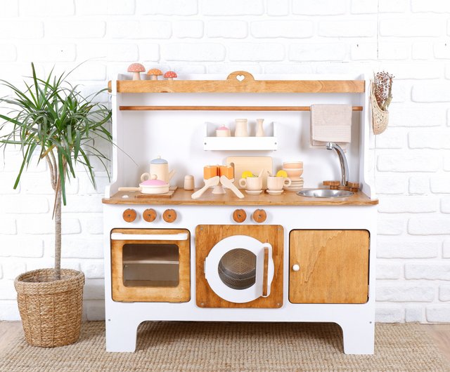 Wooden Play Kitchen Customizable