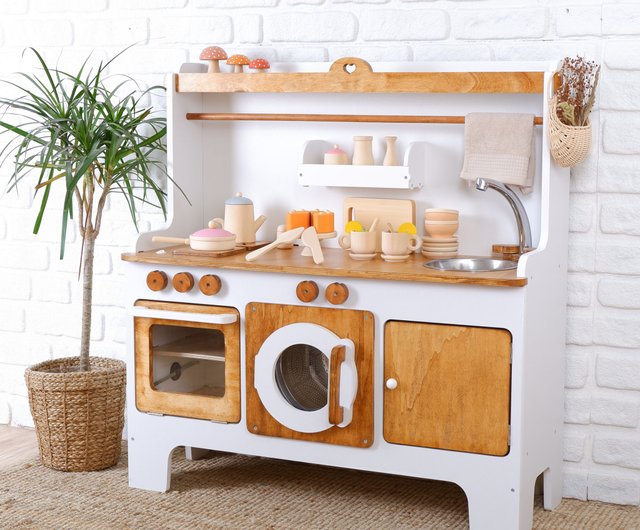 Wooden Play Kitchen Customizable