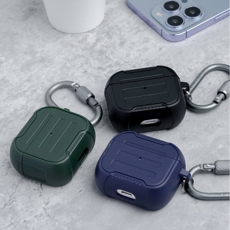 含贈品 | AirPods 3 【厚盾系列】TPU耐衝擊防摔超纖維三層保護套 - 科技小物 - 塑膠 多色