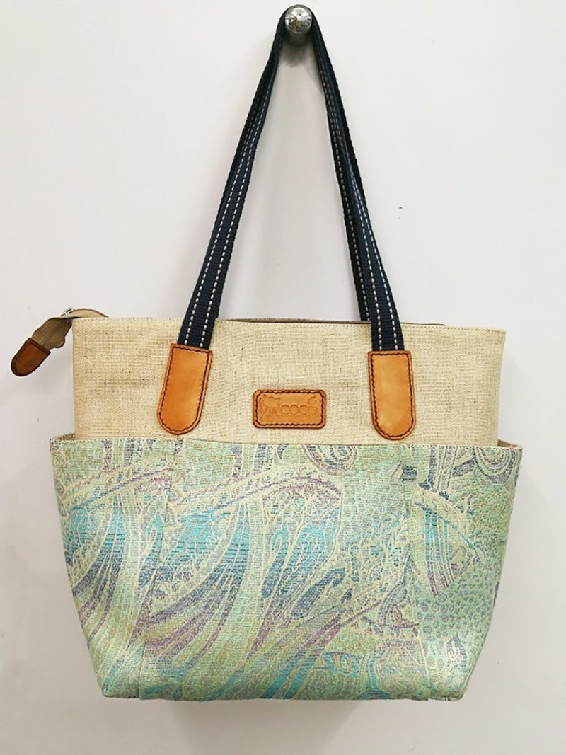 大容量托特包/側背包/肩背包(獨一商品)AL09-002 - 側背包/斜背包 - 棉．麻 