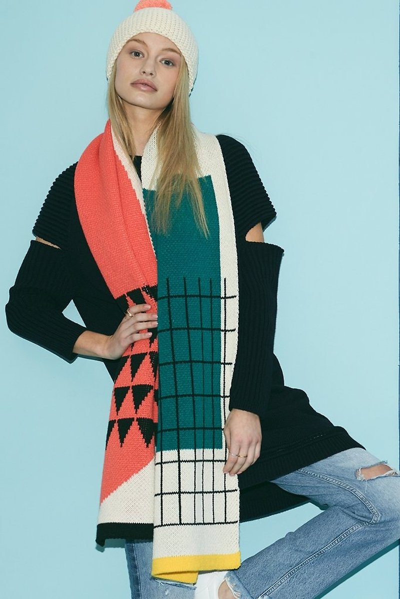 Mondrian Scarf - Other - Polyester Green