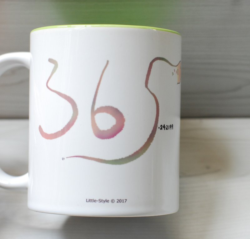 Mug-365.242199 days (customized) - Mugs - Pottery Green