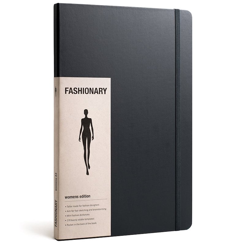 FASHIONARY hand-painted book/ female version/ A4/ black - สมุดบันทึก/สมุดปฏิทิน - กระดาษ 
