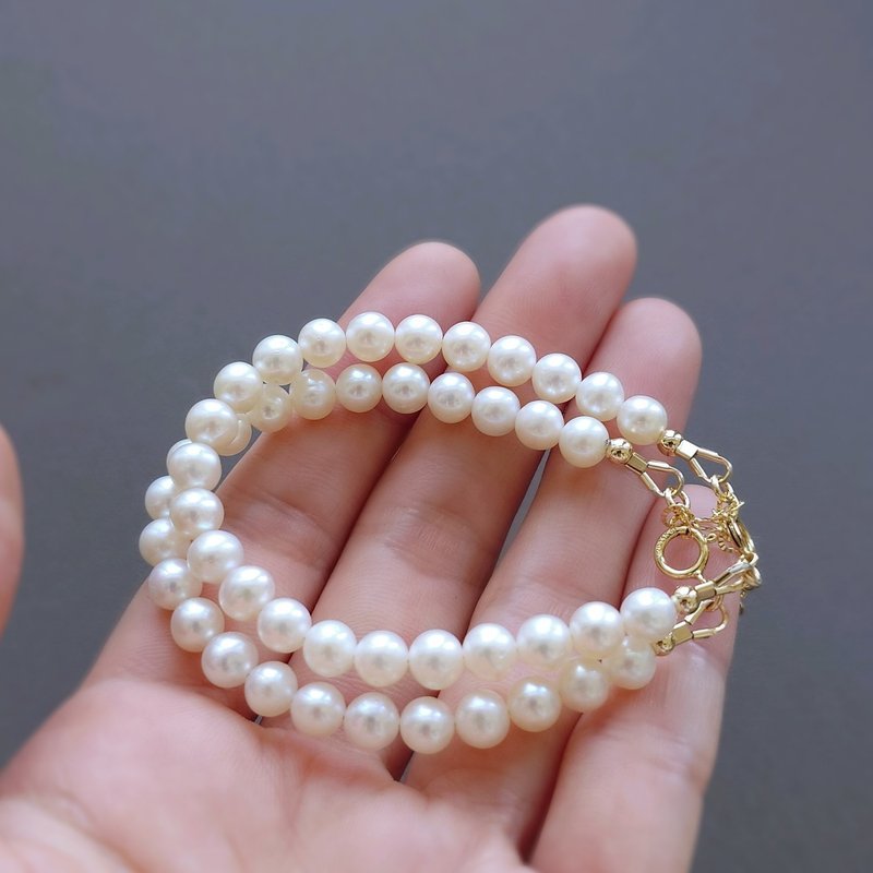 Special Offer | Classic Freshwater Pearl 14Kgf Adjustable Bracelet - Bracelets - Pearl White