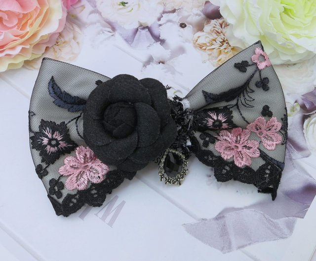 black lace hair accessories