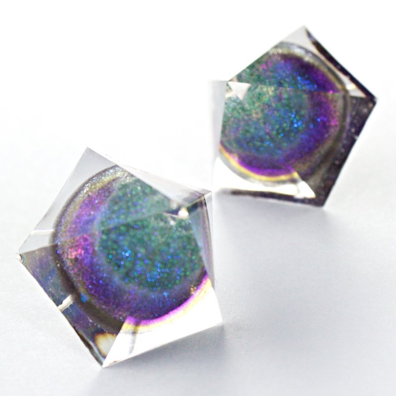 ペンタゴンドームピアス(ウーラノス) - 耳環/耳夾 - 其他材質 紫色