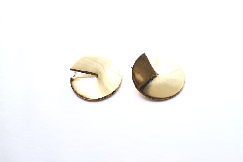 Little cookie-Brass earrings - Earrings & Clip-ons - Copper & Brass Gold