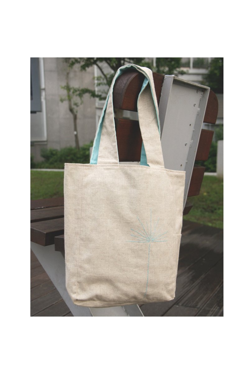 Hand-made double-sided cloth bag - Messenger Bags & Sling Bags - Cotton & Hemp 