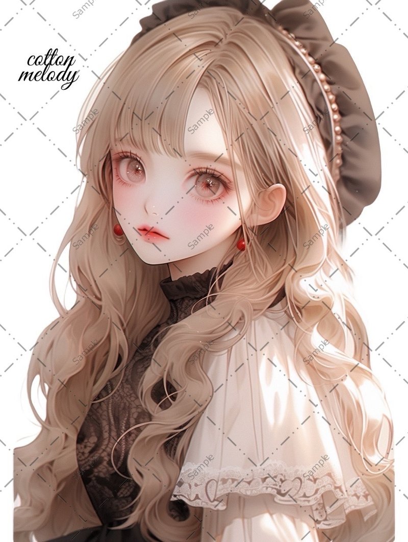 original sticker no.423 人物ステッカー オリジナルステッカー 人物ステッカー 女の子ステッカー オリジナル人物ステッカー - 貼紙 - 紙 