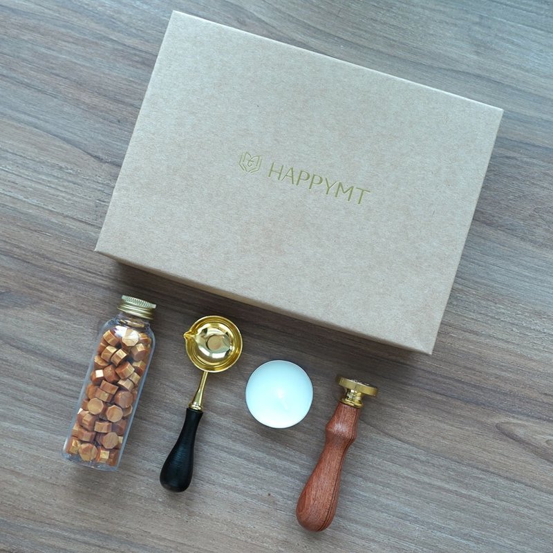 HAPPYMT Sealing Wax Primer Premium Value Set - Letters/Blessings - อื่นๆ - โลหะ สีกากี