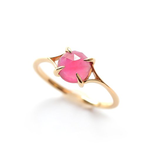 Ruby K10 Ring Rose Cut ~VALOA~ July Birthstone - Shop raspia