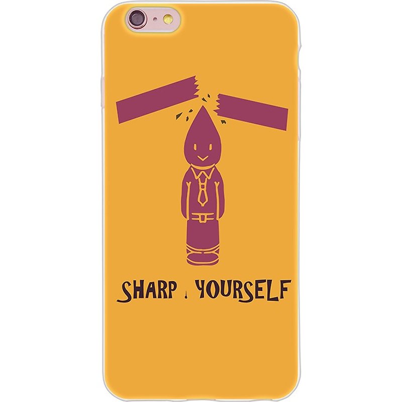新創系列【Sharp. Yourself】 - 2 Oclock-TPU手機保護殼 - 手機殼/手機套 - 矽膠 橘色