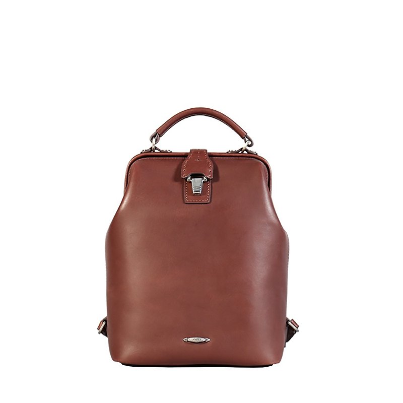 [HANDOS] Nurse Vintage Leather Doctor Backpack - Dark Coffee - Backpacks - Genuine Leather Brown